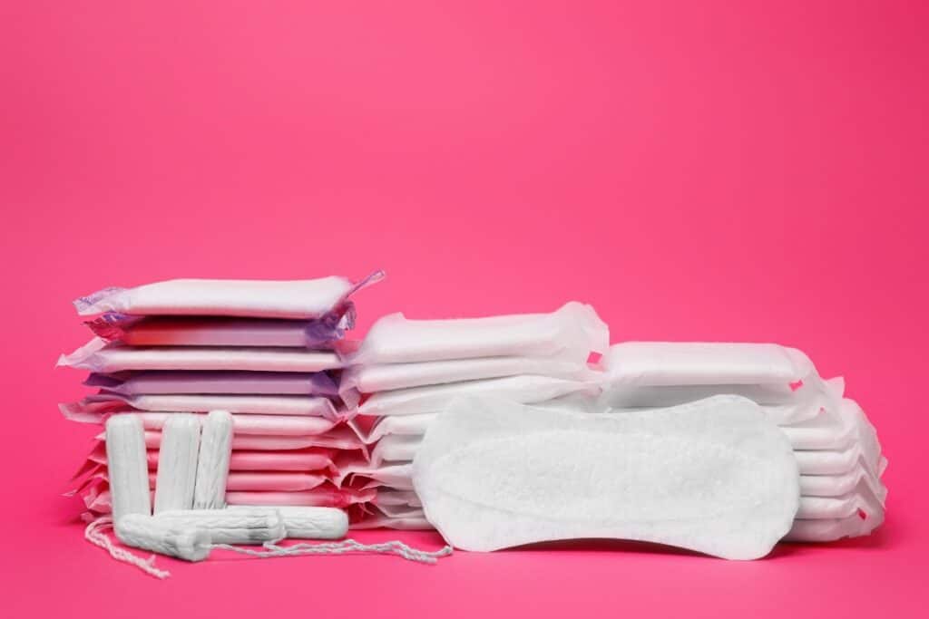 image of feminine hygiene products that should never be flushed